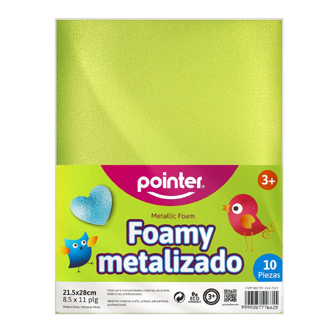 FOAMY METALIZADO POINTER VERDE PX10 CARTA (F. 24 PAQ)