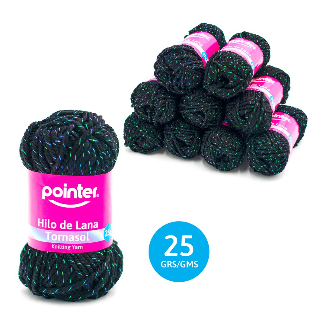 LANA TORNASOL POINTER NEGRO 25G (F. 200 PZAS)