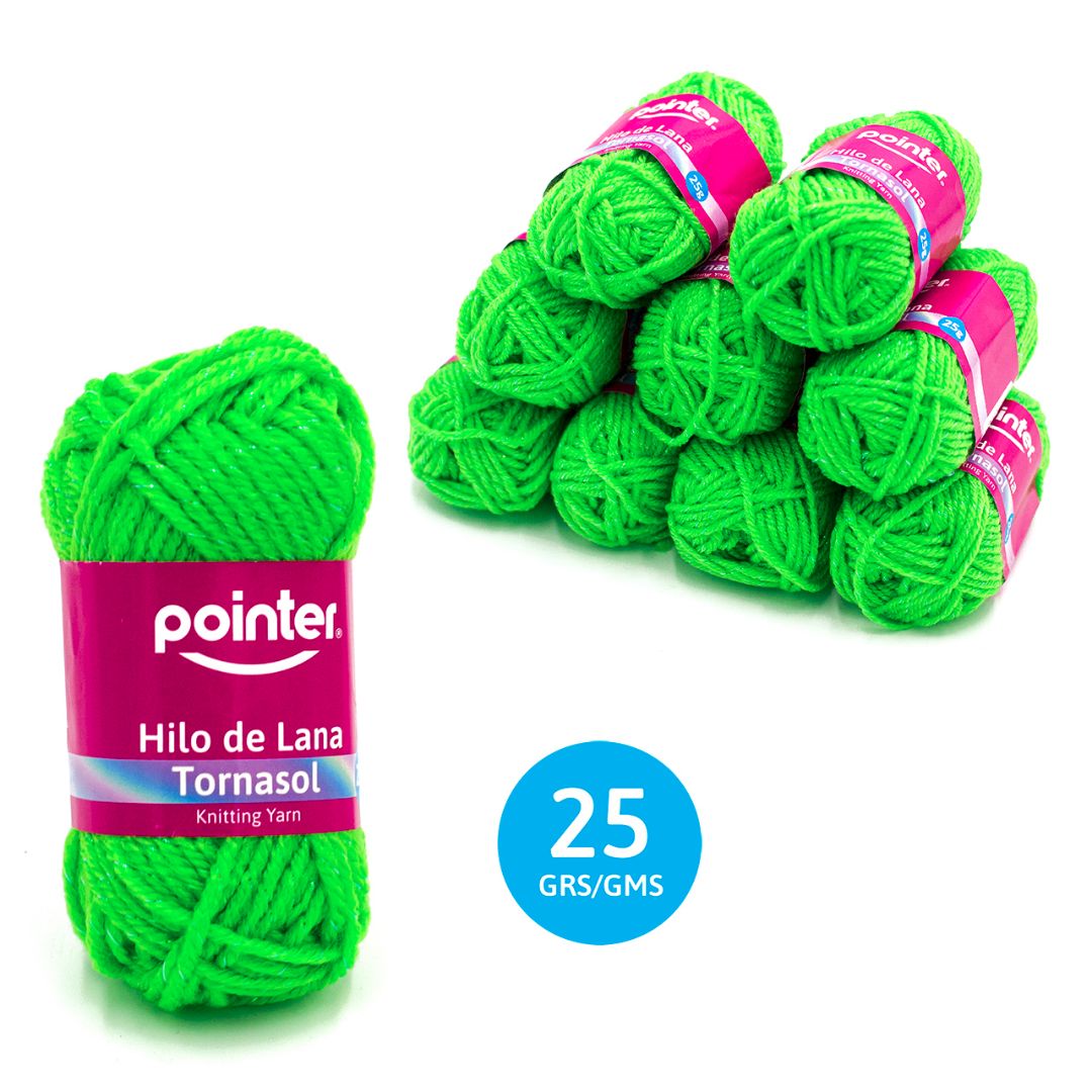 LANA TORNASOL POINTER VERDE LIMON 25G (F. 200 PZAS)