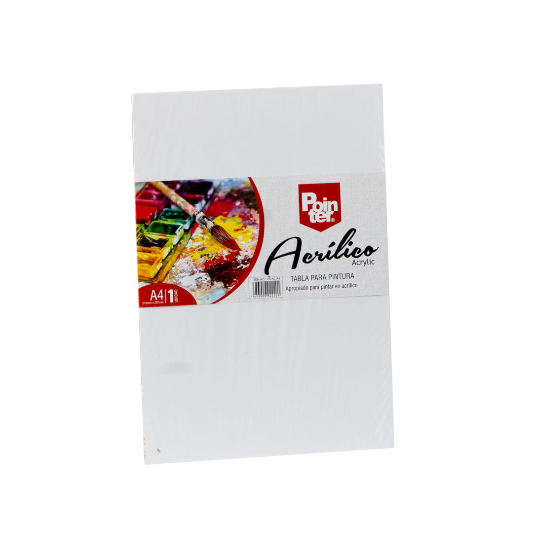 CARTON CON TELA POINTER P/PINTURA ACRILICA CARTA (F. 144 UNI)