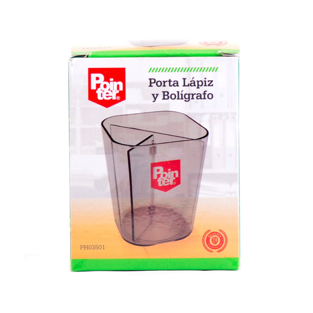 PORTA LAPIZ POINTER TRANSPARENTE 3 DIVISIONES (F. 48 UNI)