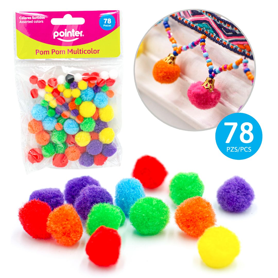 POMPONES POINTER DE COLORES BX78 (F. 144 UNI)