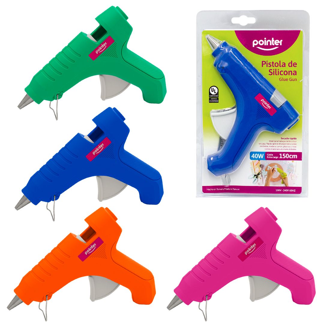 PISTOLA P/SILICON POINTER 4 COL. 40W (F. 24 PZAS)