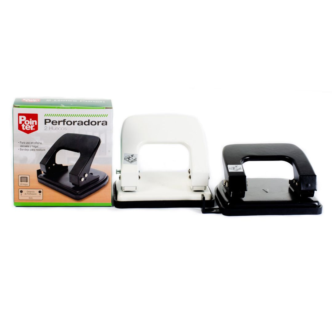 PERFORADOR POINTER P/20 H. BLANCO/NEGRO (F. 60 UNI)