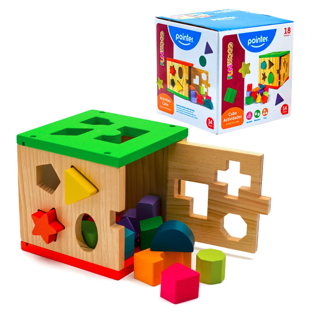 CUBO DIDACTICO POINTER FIGURAS GEOMETRICAS 14 PZAS (F. 12  SETS)