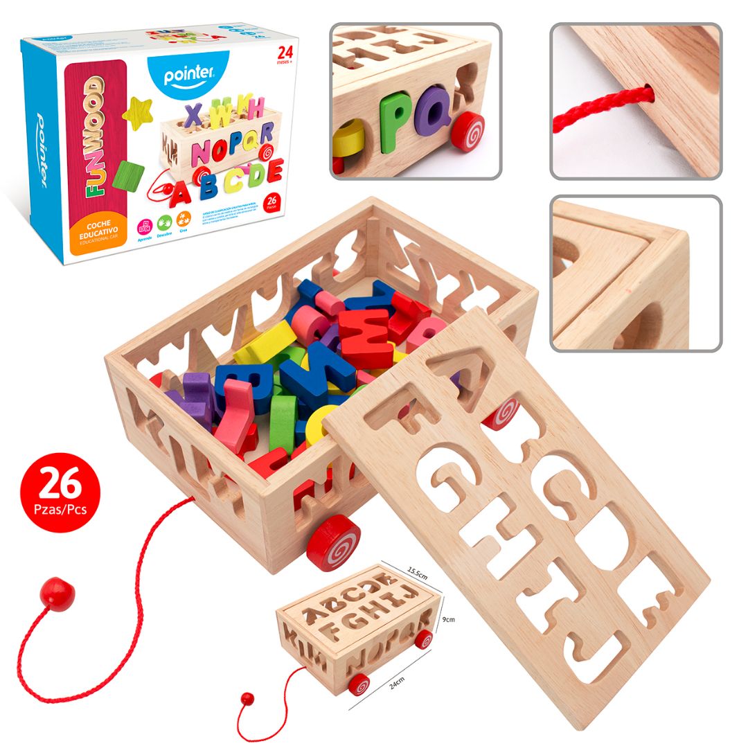 AUTO DIDACTICO POINTER CON LETRAS DE MADERA 26 PZAS (F. 18 SETS)