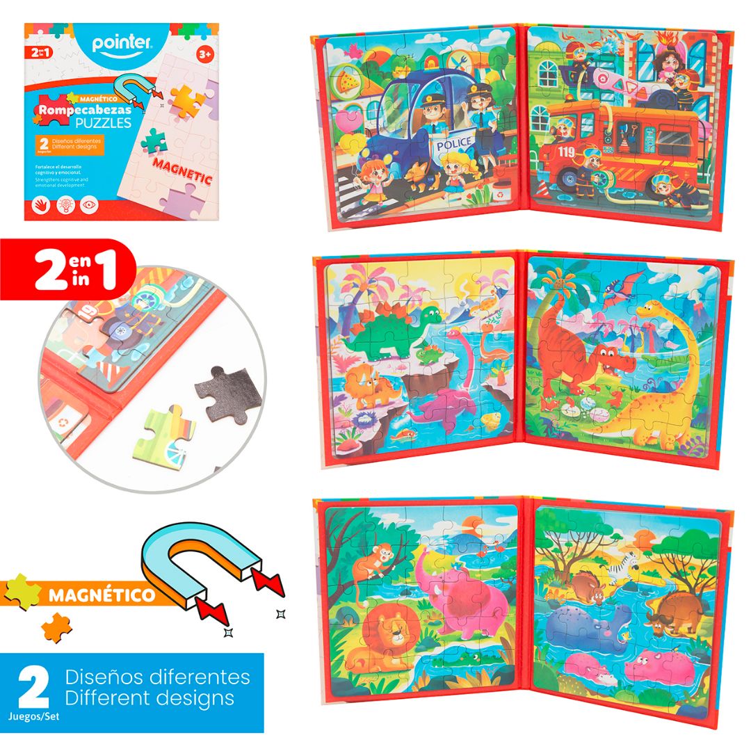 ROMPECABEZAS POINTER MAGNETICO 2 EN 1 (F. 48 SETS)