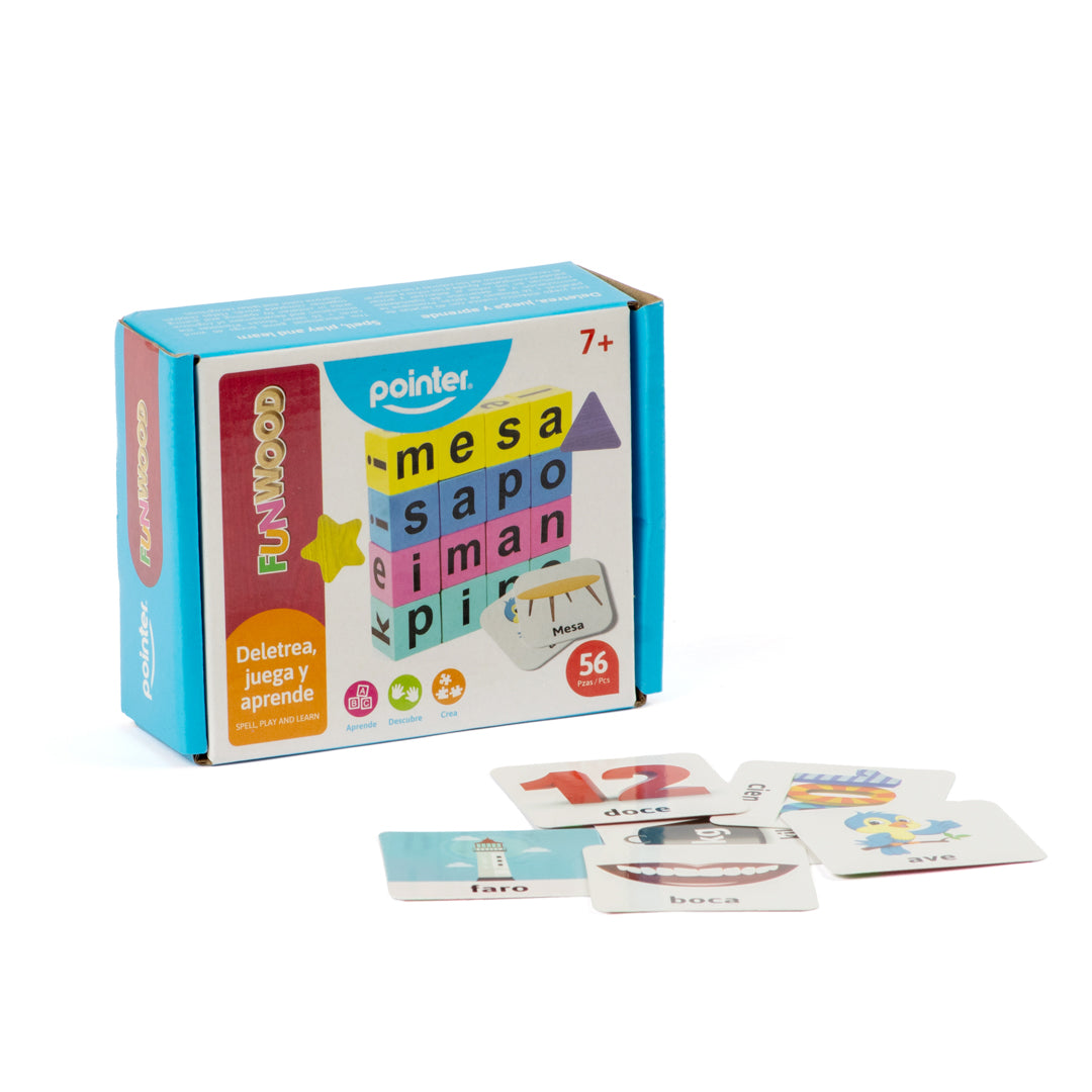 JUEGO DIDACTICO POINTER DE DELETREO 56 PIEZAS (F. 72 BOX)