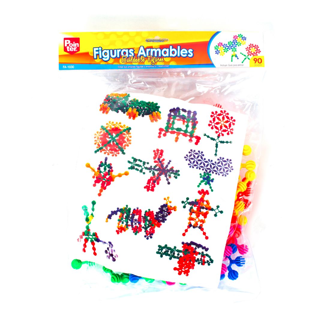 FIGURAS ARMABLES POINTER TIPO LEGO 90 PZAS (F. 24 BAG)