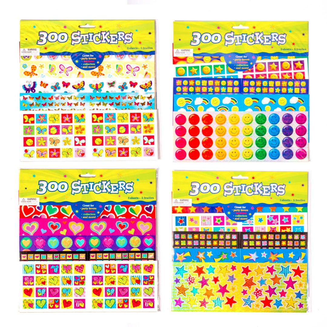STICKERS POINTER MARIPOSA/CORAZON/ESTRELLA/CARITA (F. 144 UNI)