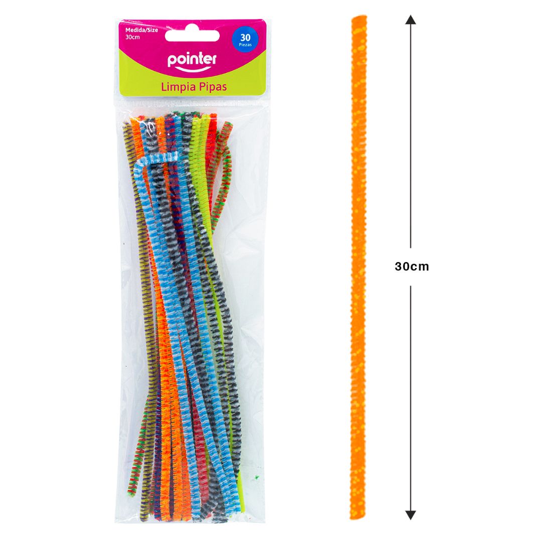 LIMPIA PIPAS POINTER BICOLOR BX30 30CM (F. 144 UNI)