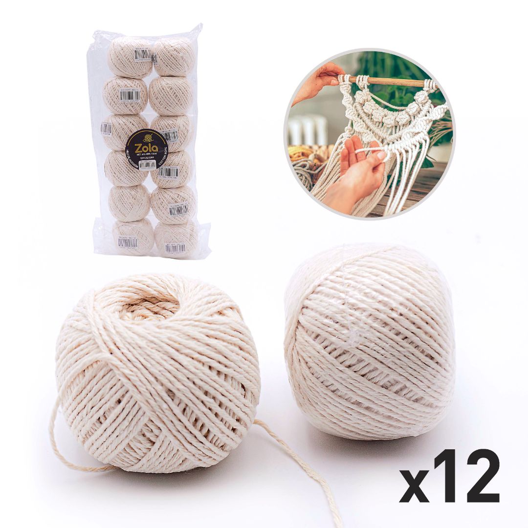 CAÑAMO ZOLA HILO DE ALGODON  56MT 40 GRS COLOR BEIGE (F. 24 SETS)