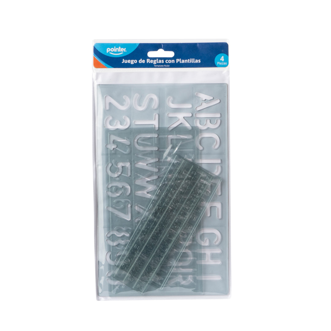 PLANTILLA POINTER LETRAS Y NUMEROS GRIS BX4  (F. 144 SETS)