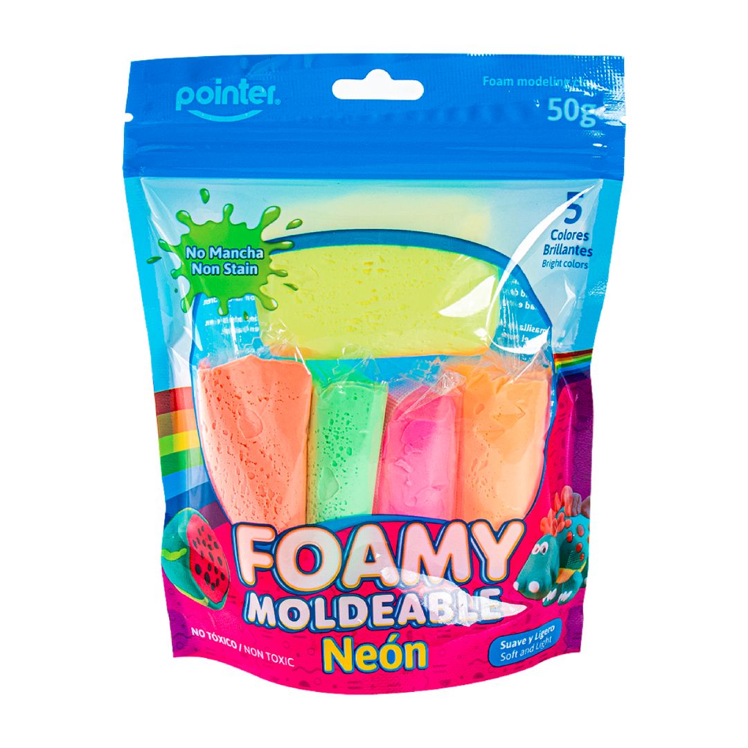 FOAMY MOLDEABLE POINTER 5 COLORES NEON 5OG (F. 192 BAG)