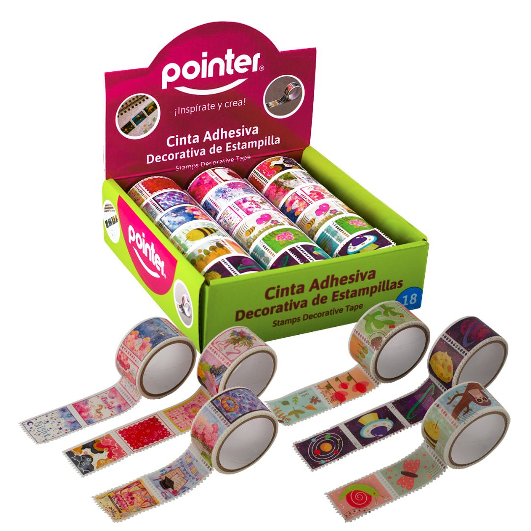 CINTA DECORATIVA POINTER T/ESTAMPILLA CX18 2.5CM ANCHO (F. 36 BOX)