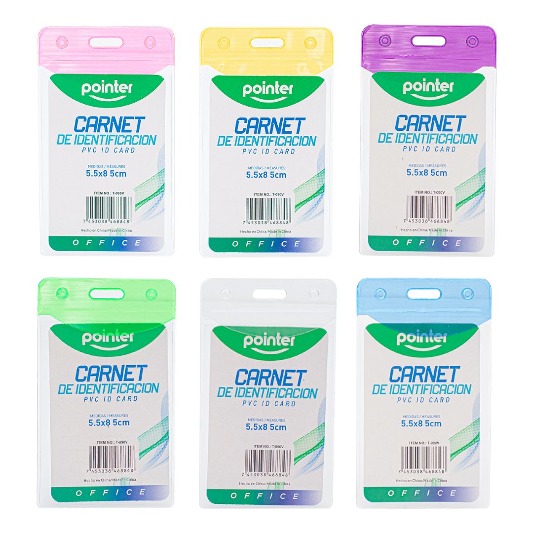 PORTA GAFETE POINTER VERTICAL 6 COL. 5.5X8.5CM (F. 10 BOX)