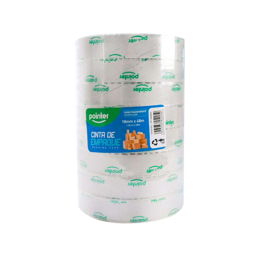 CINTA ADHESIVA POINTER TRANSP. 18MM X 48MTS (F. 192 ROLLO)