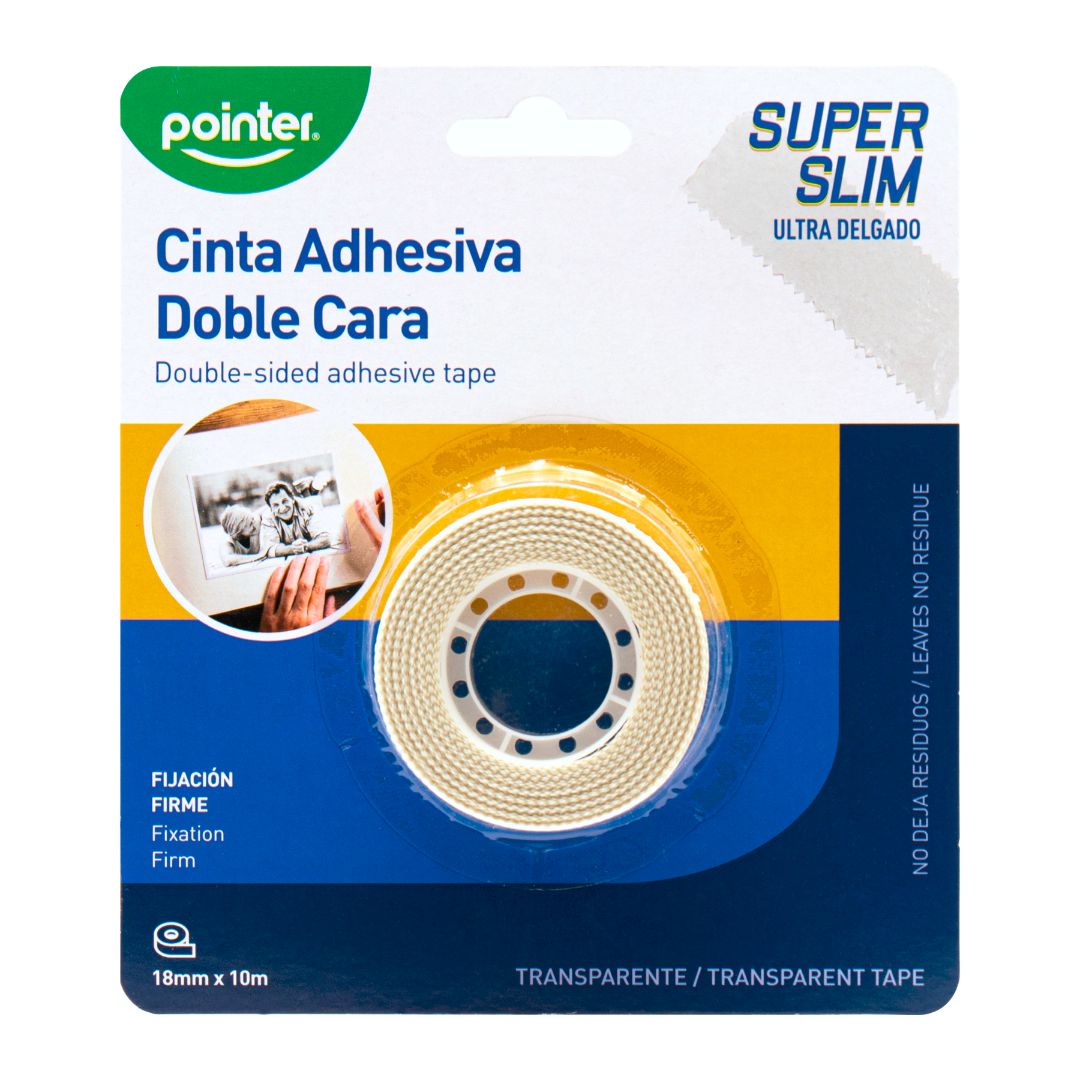 CINTA DOBLE CARA POINTER 18MMX10M (F. 144 PZAS)