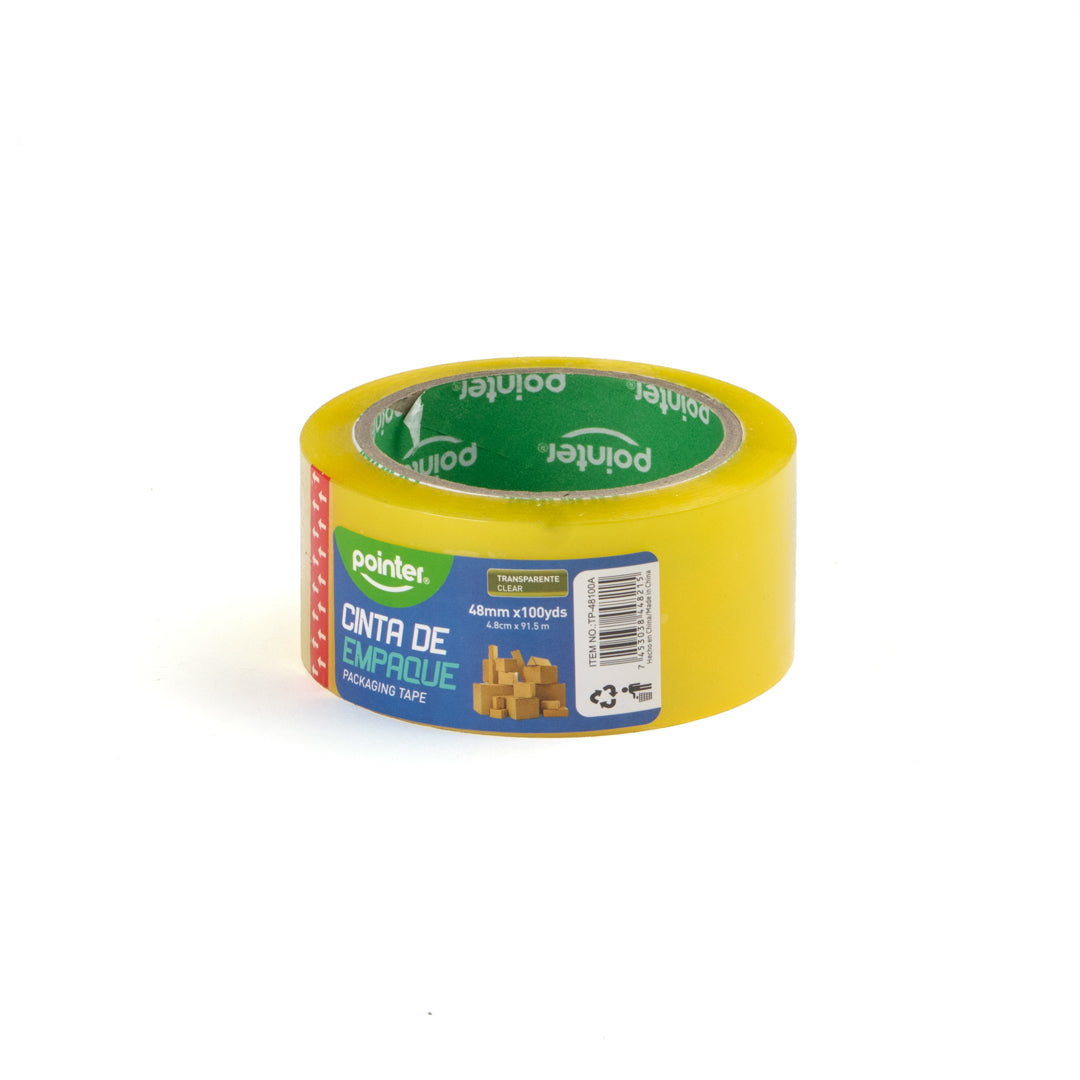 CINTA P/EMPAQUE POINTER AMARILLA 2"X100 YDAS (F. 72 PZA)