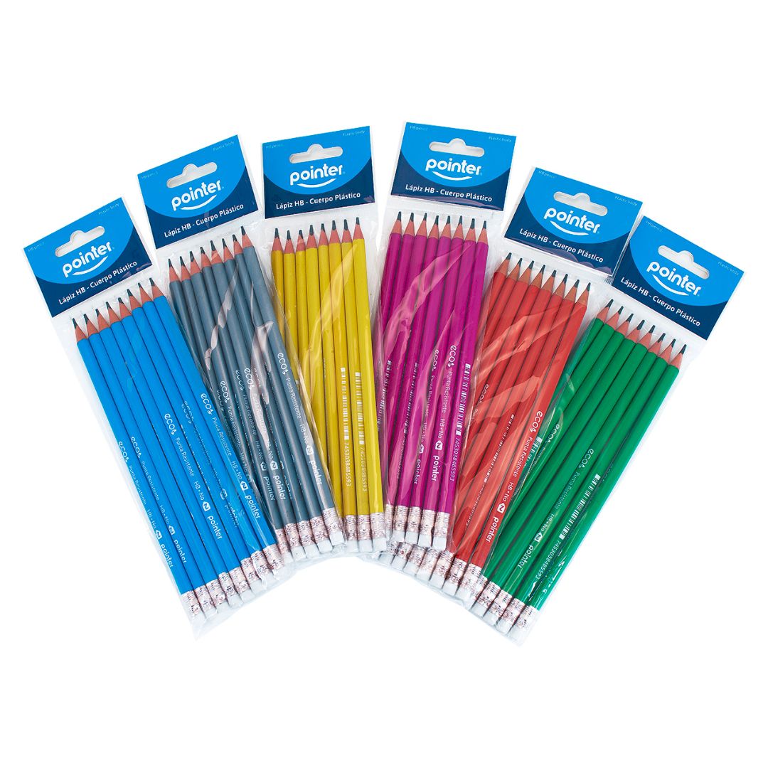 LAPIZ ECO POINTER PX8 6 COLORES HB (F. 360 SETS)