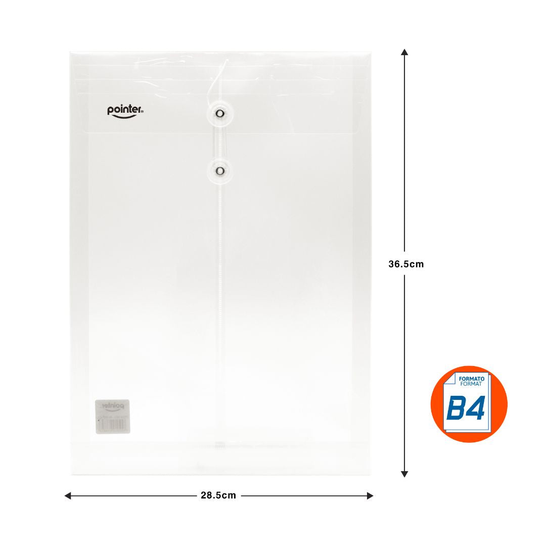 SOBRE PLASTICO POINTER C/PITA TRANS. OFICIO BX12 (F. 20 DOC)