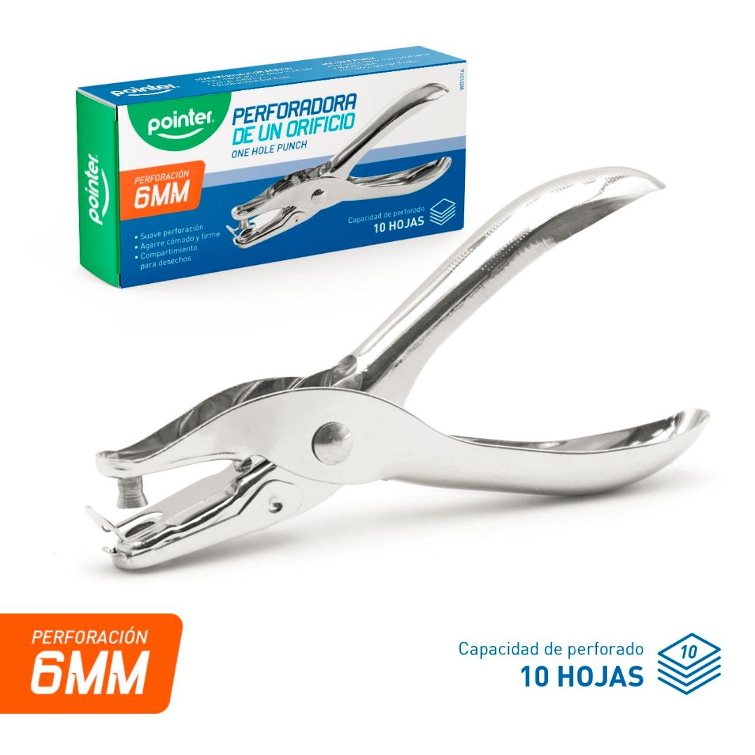 PERFORADOR POINTER DE UN AGUJERO P/10H. 6MM (F. 240 UNI)
