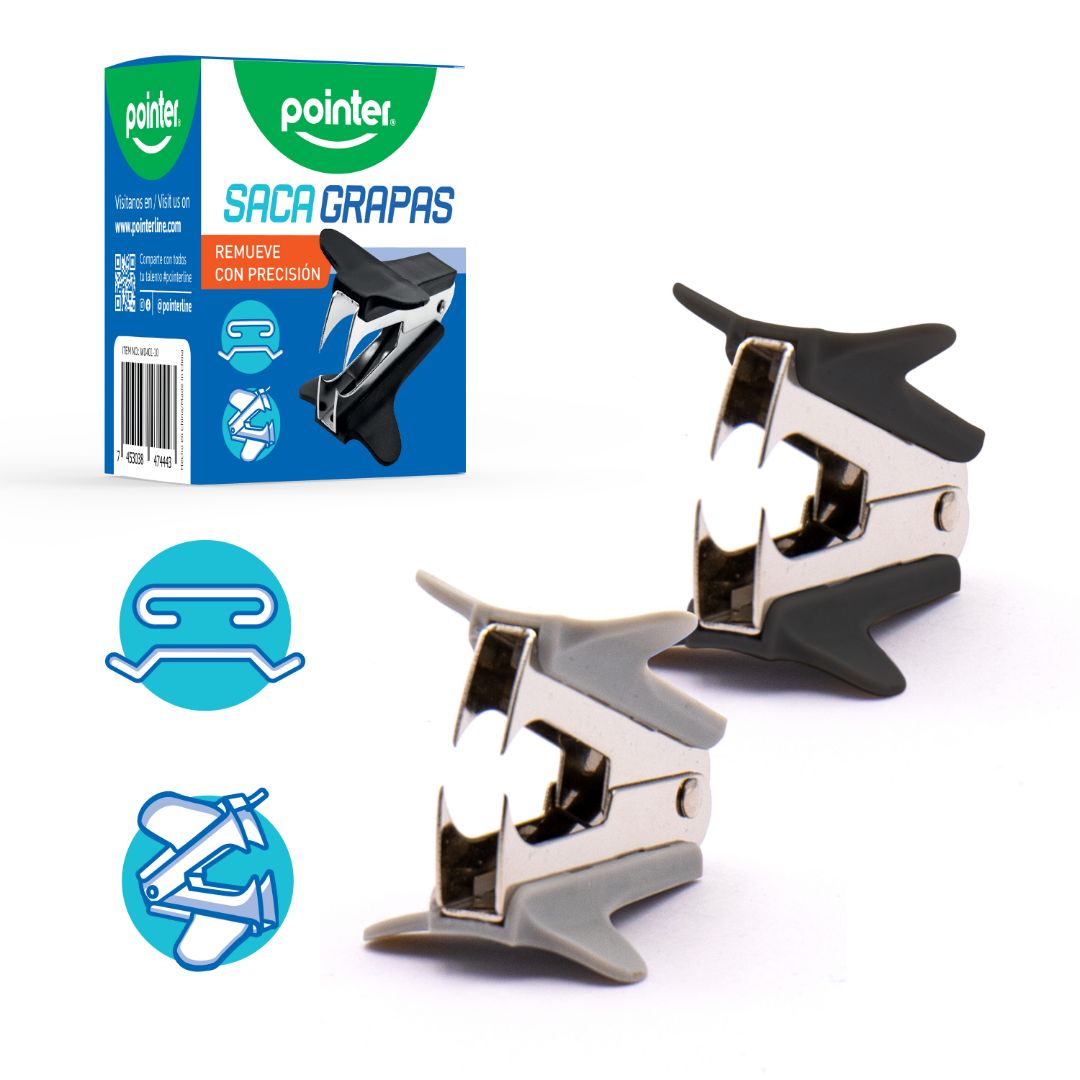 SACA GRAPAS POINTER NEGRO Y GRIS (F. 40 DOC)