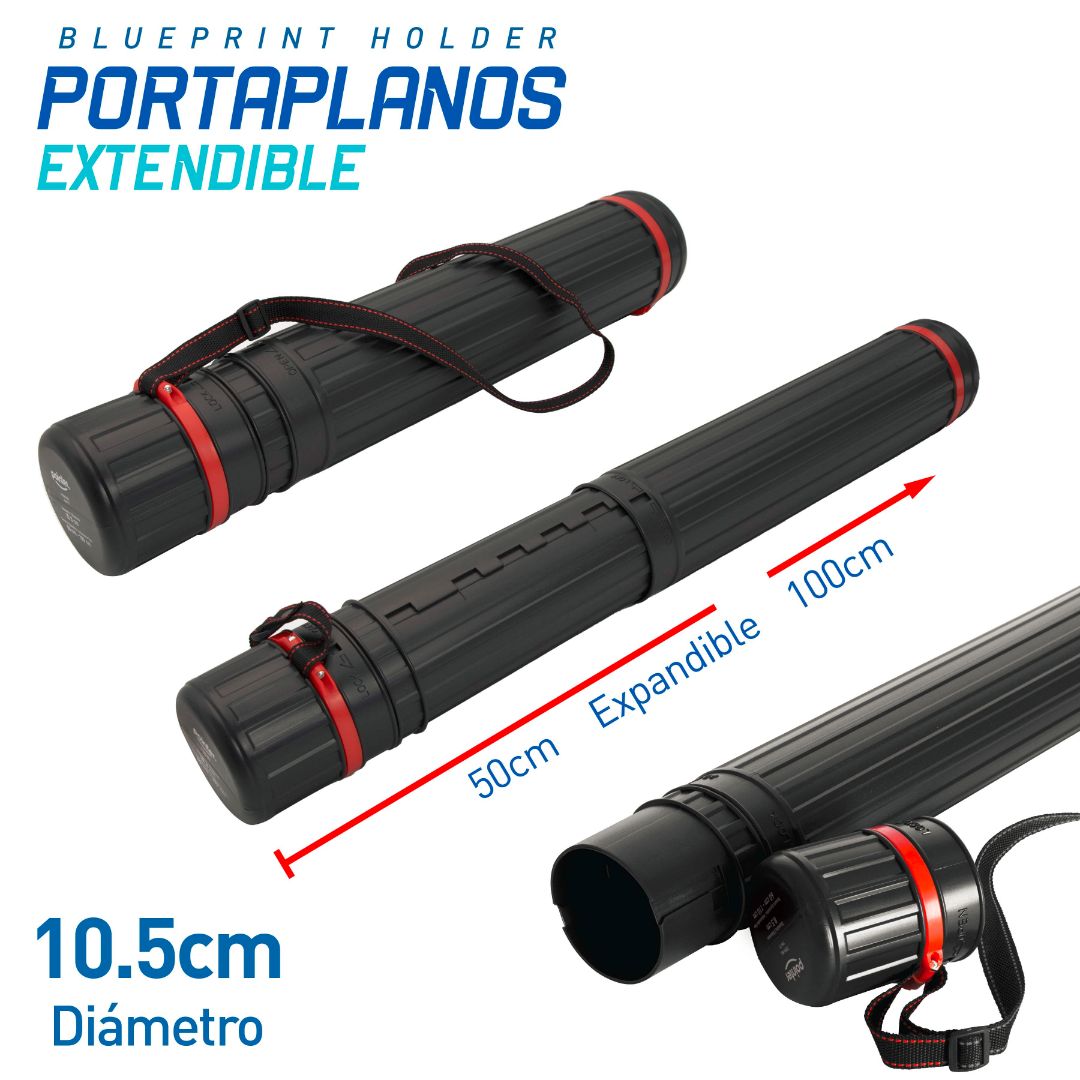 PORTAPLANOS POINTER EXPANDIBE C/AGARRADOR 10.5 X 50-100CM (F. 24 PZAS)