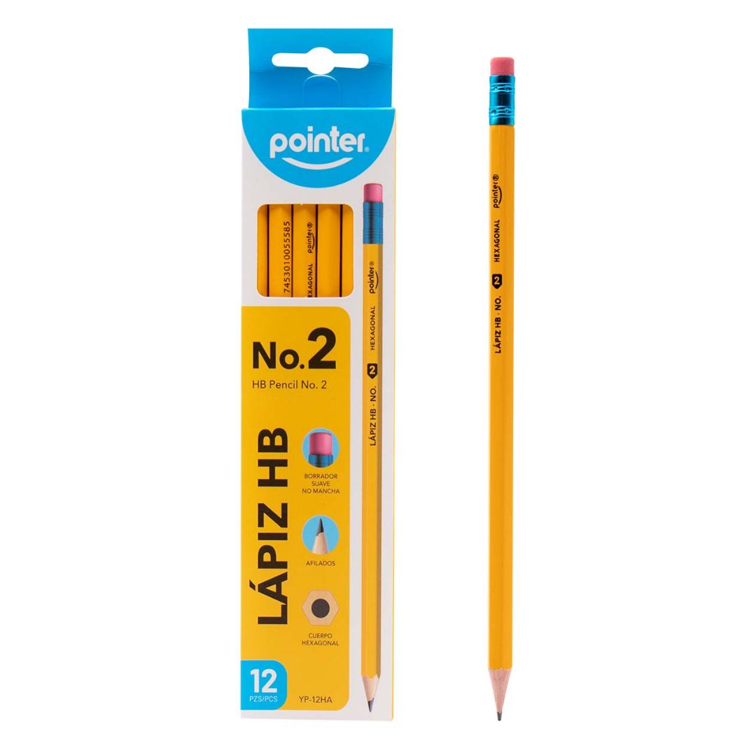 LAPIZ POINTER HEXAGONAL AMARILLO CX12 2HB (F. 240 DOC)