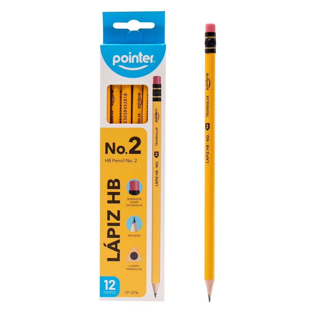 LAPIZ POINTER TRIANGULAR AMARILLO CX12 2HB (F. 240 DOC)