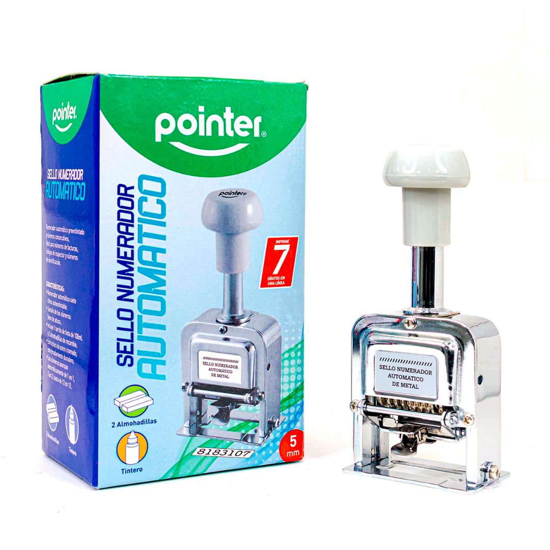 SELLO NUMERADOR AUTOMATICO POINTER 7 DIGITOS (F. 30 PZA)